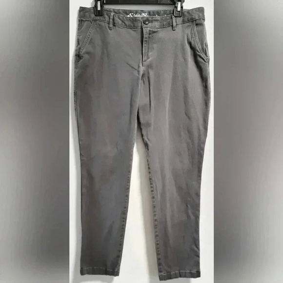 Eddie Bauer Mid Rise Boyfriend Speacially Dyed Jeans Pants Gray Grey Size 10 - Picture 1 of 9